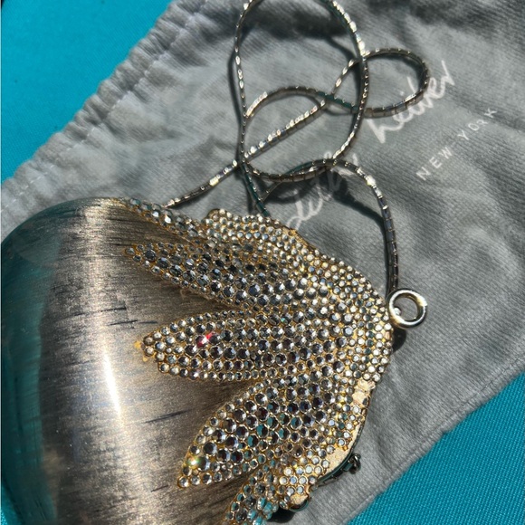 RARE JUDITH LEIBER VINTAGE GOLD WITH CRYSTALS EVENING BAG - Picture 11 of 14